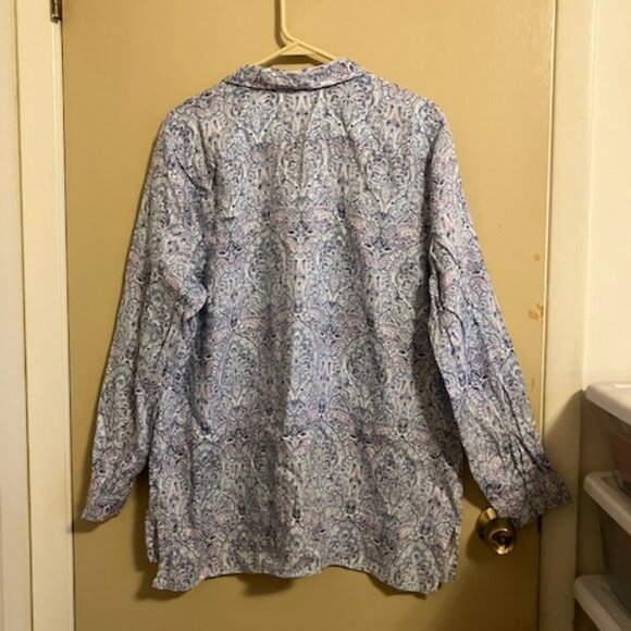 J. Jill Blue Linen Button Down Shirt - Picture 6 of 6